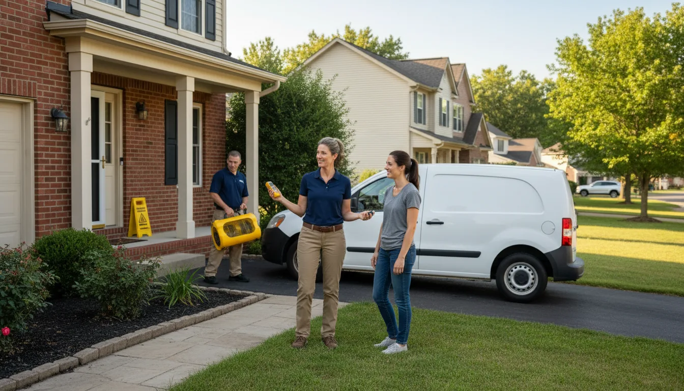 Residential water damage restoration in Stump Creek, PA